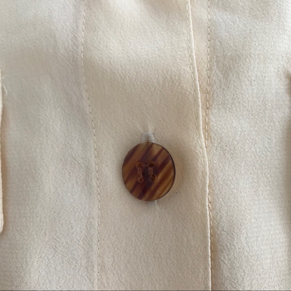 Rena Rowan beige button down sleeveless tunic top - Picture 5 of 7